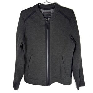 ISAORA Men's Charcoal Grey Tech Bomber Jacket‎ Full Zip Size Small